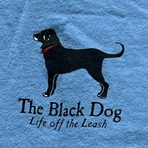The Black Dog Martha's Vineyard Men's Small Blue Two Sided Graphic T-Shirt - Picture 3 of 6